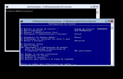 Ecran de démarrage Hyper V Server